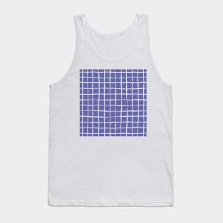 Grid check very peri Tank Top